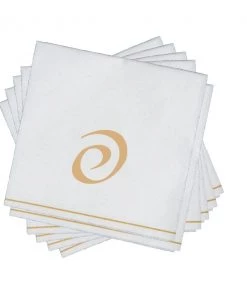 Luxe Party NYC White And Gold Hebrew Paper Napkins - PAY